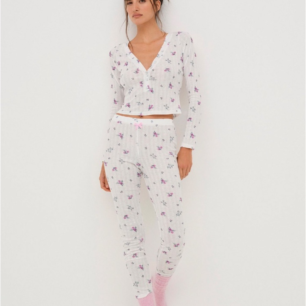 For Love And Lemons Pointelle Pajama Set